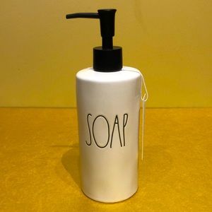 Rae Dunn Magenta Ceramic SOAP Dispenser Pump Bottle Jar